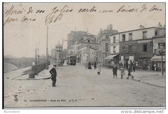 CPA Hauts De Seine Courbevoie Circulé Tramway - Courbevoie