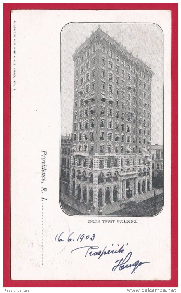 CPA États Unis - Post Card - Providence - Union Trust Building - Providence