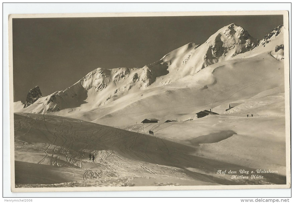 Suisse - Valais - Grisons - Auf Dem Weg Z.weisshorn Mittlere Kutte Ski , Ed Photoglob Zurich - Autres & Non Classés