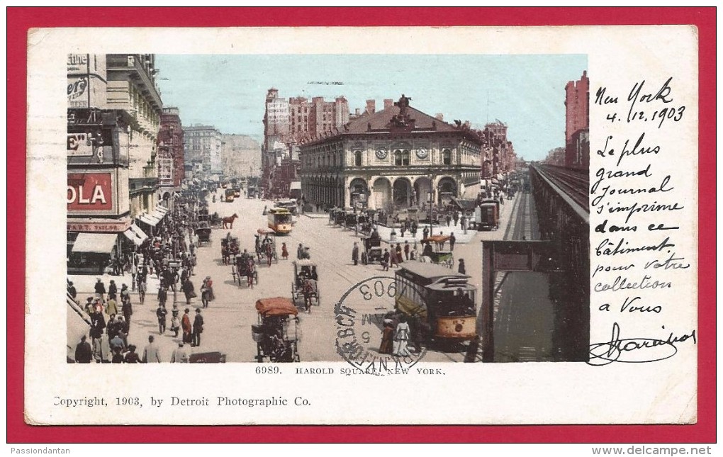 CPA États Unis - Post Card - New York - Harold Square - Places & Squares