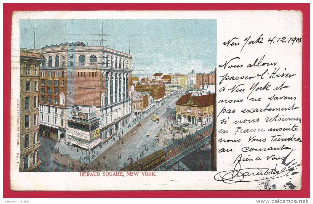 CPA États Unis - Post Card - New York - Herald Square - Places & Squares