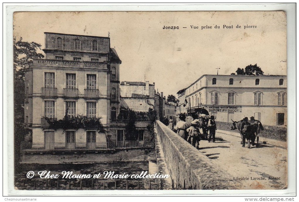 JONZAC - VUE PRISE DU PONT DE PIERRE - DE SALIGNAC - CHARENTE MARITIME 17 - CPA - Jonzac