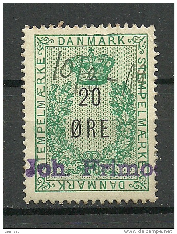 DENMARK Dänemark 20 öre Tax Steuermarke O 1919 - Fiscali