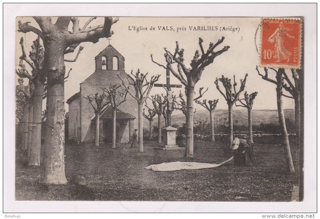 CPA DPT 09 L EGLISE DE VALS, PRES VARILHES En 1922!! - Varilhes