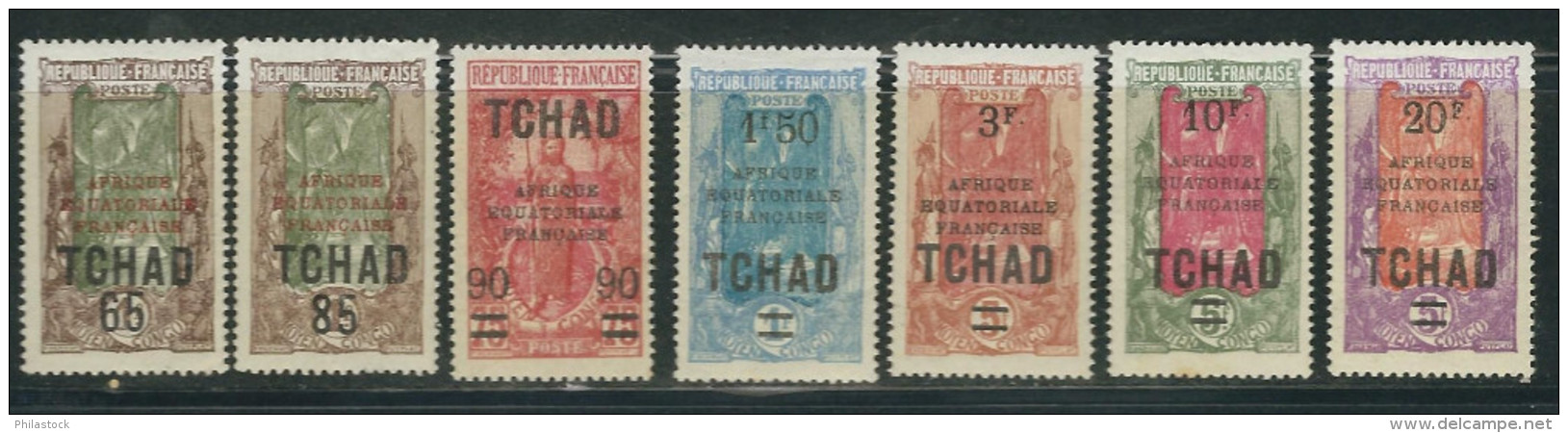 TCHAD N° 45 à 52 * Sauf 48 - Neufs