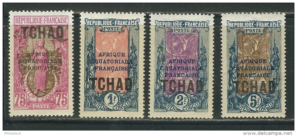 TCHAD N° 33 à 36 * - Unused Stamps