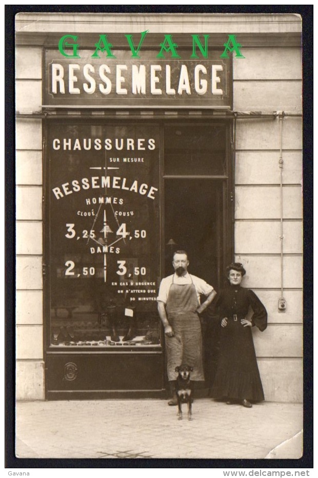 Chaussures Ressemelage - Carte-photo Non Située - Photographie