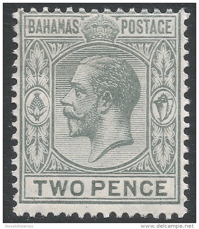 Bahamas. 1912-19 KGV. 2d MH. Mult Crown CA W/M. SG 83 - 1859-1963 Crown Colony