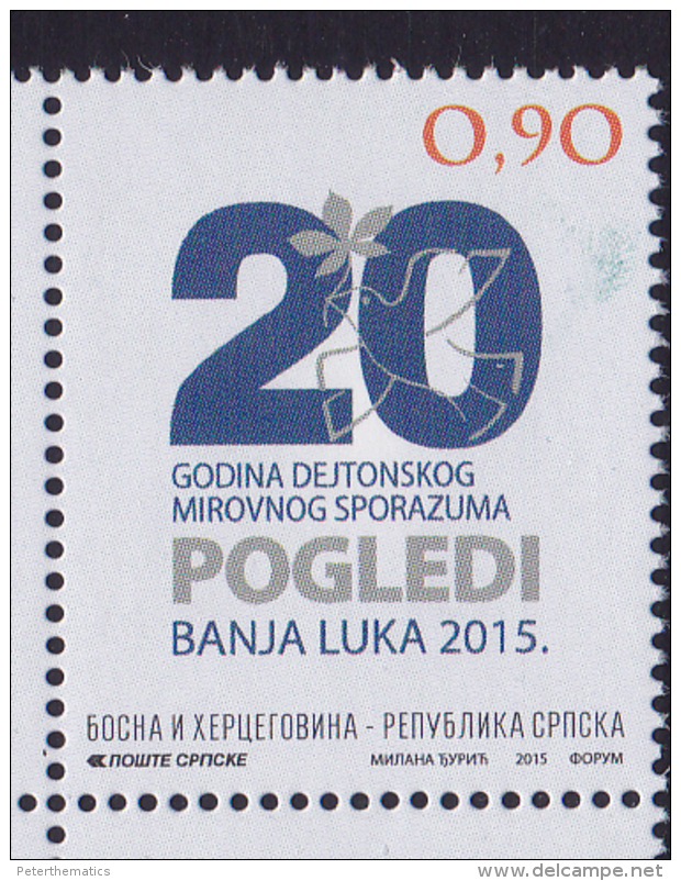 BOSNIA, SERB, 2015, MNH,DAYTON AGREEMENT, 1v - Other & Unclassified