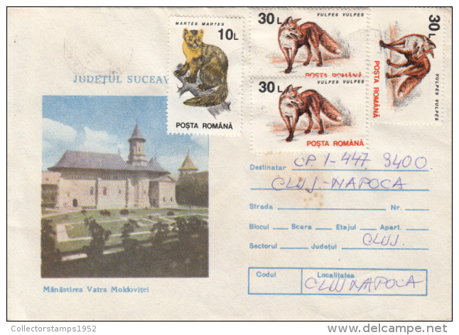 42915- VATRA MOLDOVITEI MONASTERY, COVER STATIONERY, 1995, ROMANIA - Abbayes & Monastères