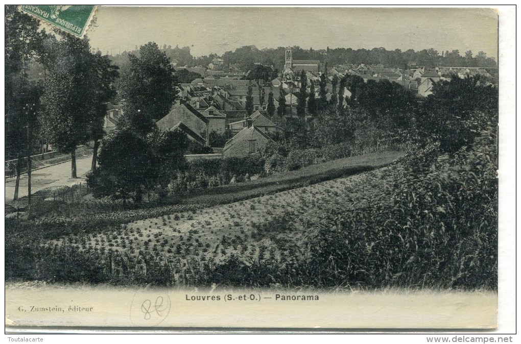 CPA 95  LOUVRES PANORAMA 1907 - Louvres