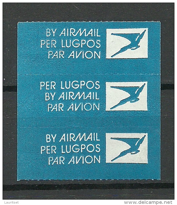 Süd-Afrika Air Mail Labels Original Gum MNH - Poste Aérienne
