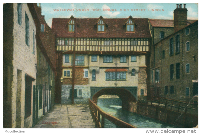 GB LINCOLN / Waterway Under Bridge High Street / CARTE COULEUR - Lincoln