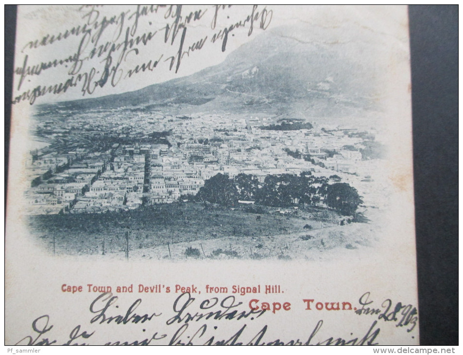 Kapstadt / Cape Town 1903 Cape Town And Devils Peak From Signal Hill. Postcard - South Africa