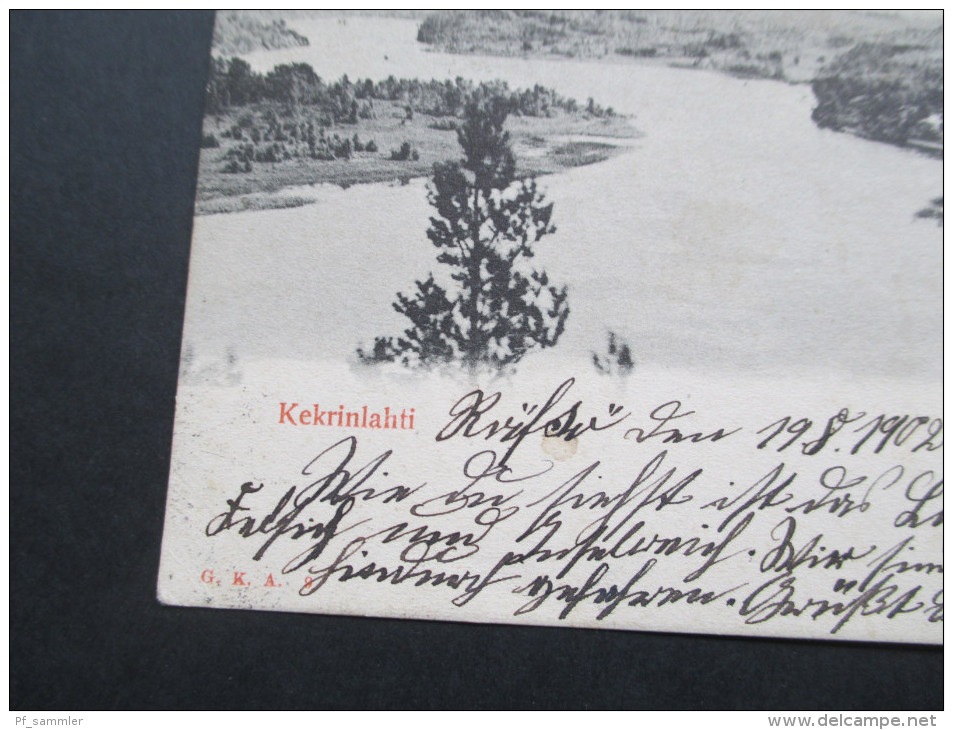 AK 1902 Rußland / Finnland. Kekrinlahti. Sortavala. Interessante Karte. Stempel: Räfso Reposaari - Finland