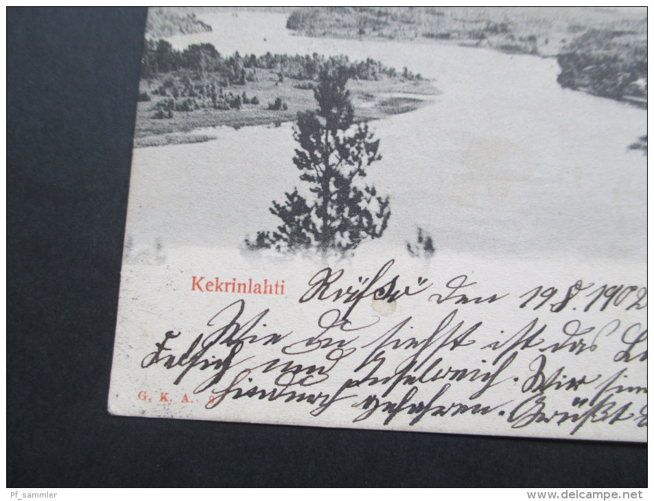 AK 1902 Rußland / Finnland. Kekrinlahti. Sortavala. Interessante Karte. Stempel: Räfso Reposaari - Finlandia