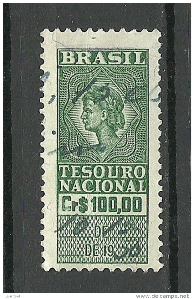 BRAZIL Brazilia 1900 Revenue Tax Fiscal Stamp Tesouro National O - Segnatasse