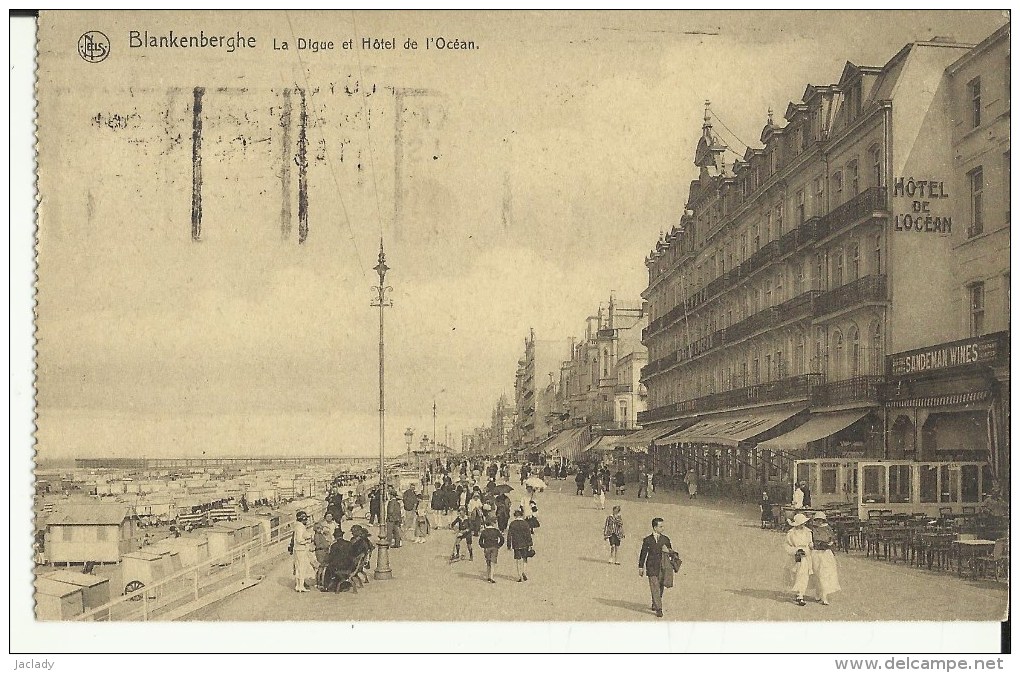 Blankenberghe -- La Digue Et Hôtel De L' Océan.     (2 Scans) - Blankenberge