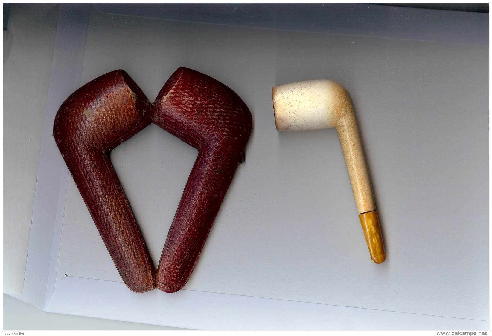 1 Pipe En écume De Mer Ancienne Déjà Fumée  Avec Son étui     1 - Meerschaum Pipes