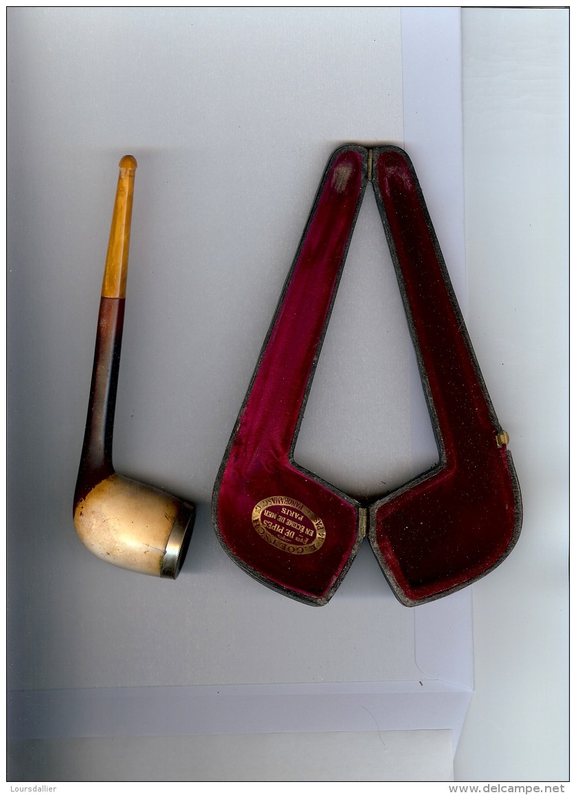 1 Pipe En écume De Mer Ancienne Déjà Fumée  Avec Son étui    GOETSCH     4 - Meerschaum Pipes