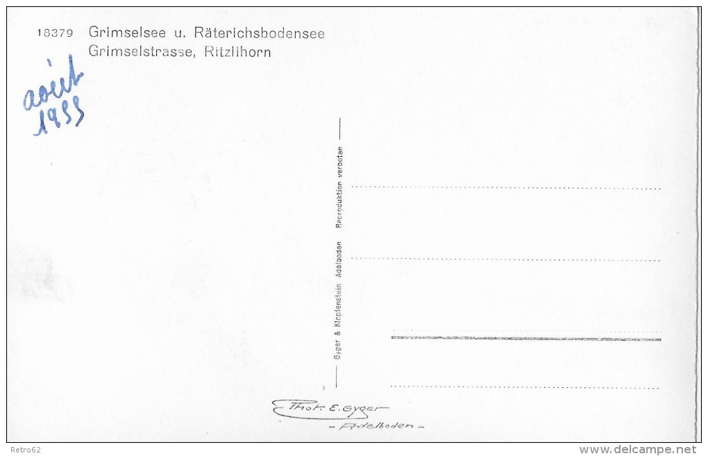GRIMSELSTRASSE &#8594; Saurer Postauto In Einer Spitzkehre, Ca.1950 - Sonstige & Ohne Zuordnung