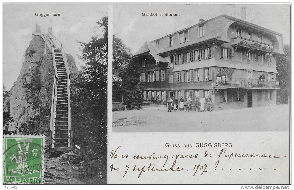 GRUSS AUS GUGGISBERG &#8594; Gasthof Zum Sternen & Guggershorn 1909 - Guggisberg