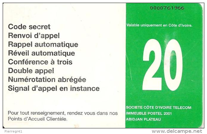 CARTE PUCE-COTE IVOIRE-CITELCARTE20-Les SERVICES PLUS-BE - Côte D'Ivoire