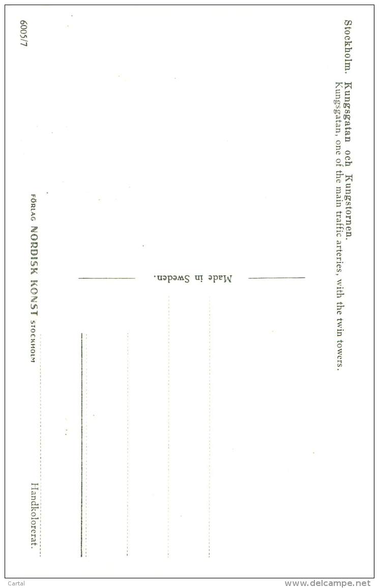 STOCKHOLM - Kungsgatan Och Kungstornen - Zweden