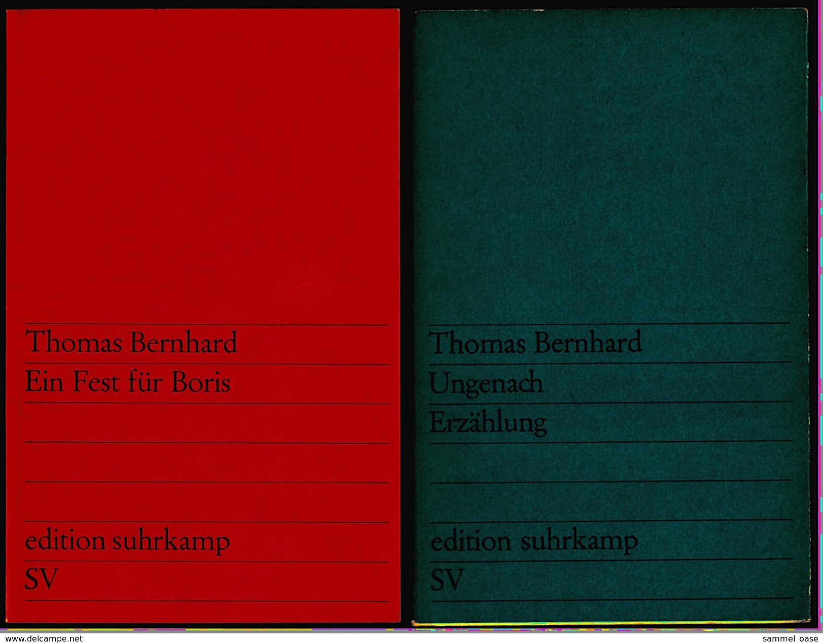2 X Suhrkamp Bücher : Thomas Bern : Ungenach ( Erzählung ) + Ein Fest Für Boris - Auteurs All.