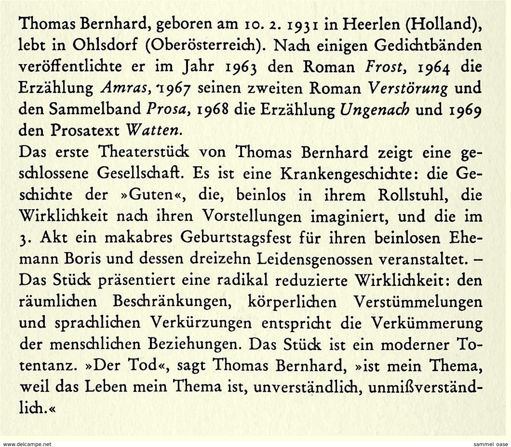 2 X Suhrkamp Bücher : Thomas Bern : Ungenach ( Erzählung ) + Ein Fest Für Boris - Duitse Auteurs
