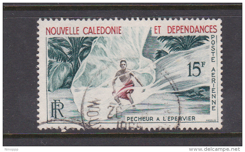 New Caledonia SG 351 1959 Air Mail 15F Fisherman With Net Used - Gebraucht