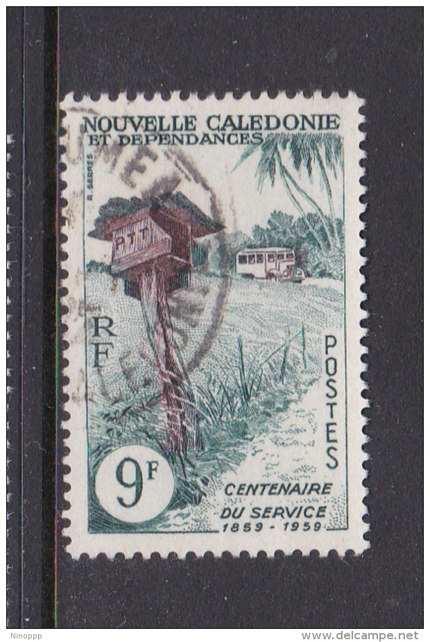 New Caledonia SG 360 1960 Postal Centenary ,9F Brown And Turquese Used - Oblitérés