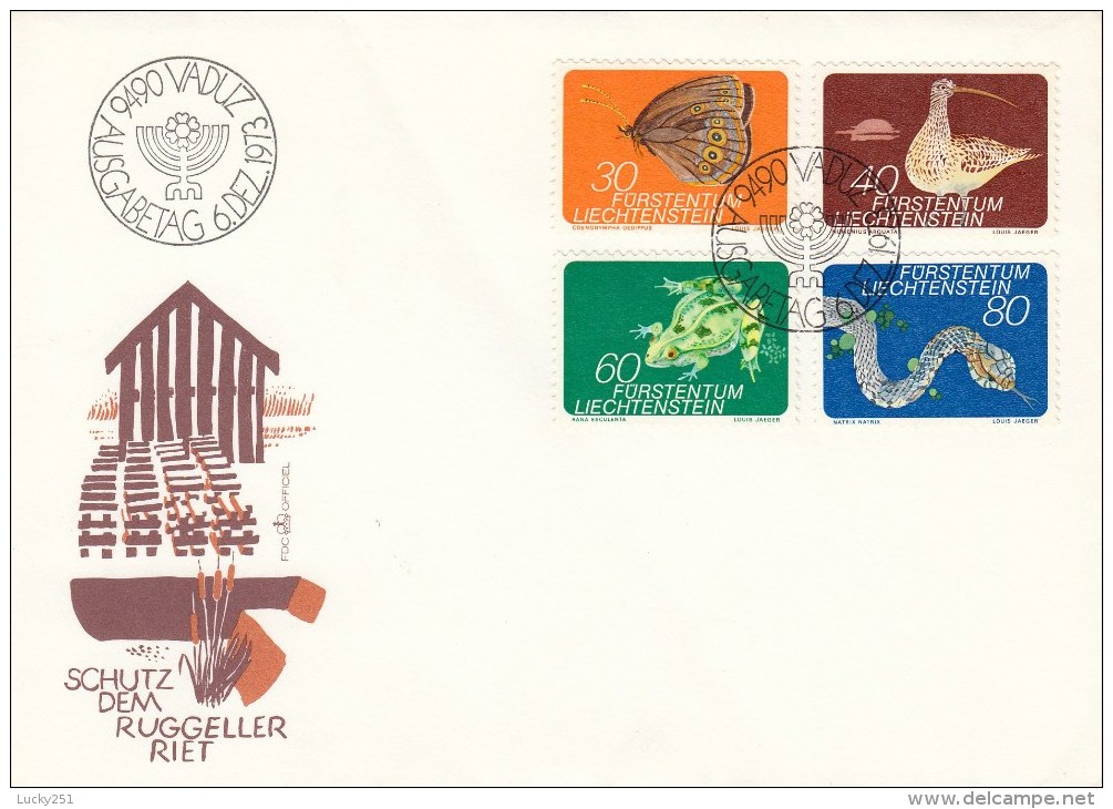 Liechtenstein - Année 1973 - Faune - FDC - YT 538/541 - Briefe U. Dokumente