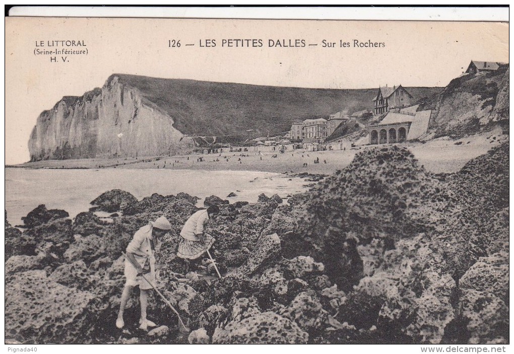 Cp , 76 , LES PETITES-DALLES , Sur Les Rochers - Other & Unclassified