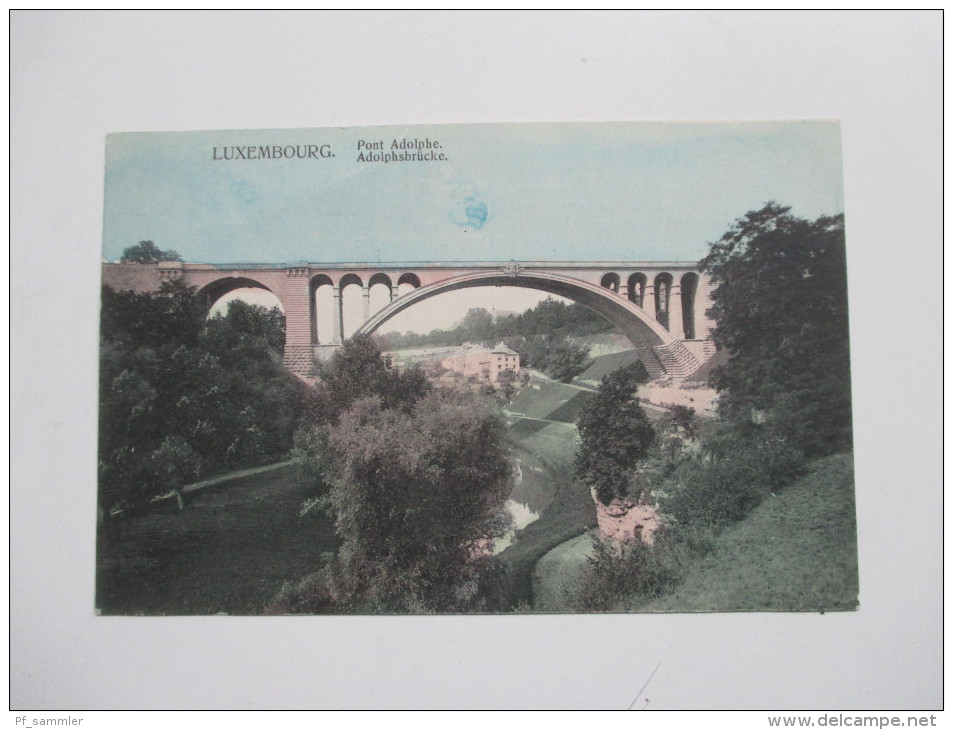 AK Luxemburg Pont Adolphe. Adolphbrücke. Panorama. P C. Schoren. - Luxembourg - Ville