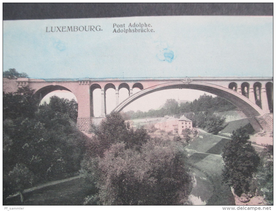 AK Luxemburg Pont Adolphe. Adolphbrücke. Panorama. P C. Schoren. - Luxembourg - Ville