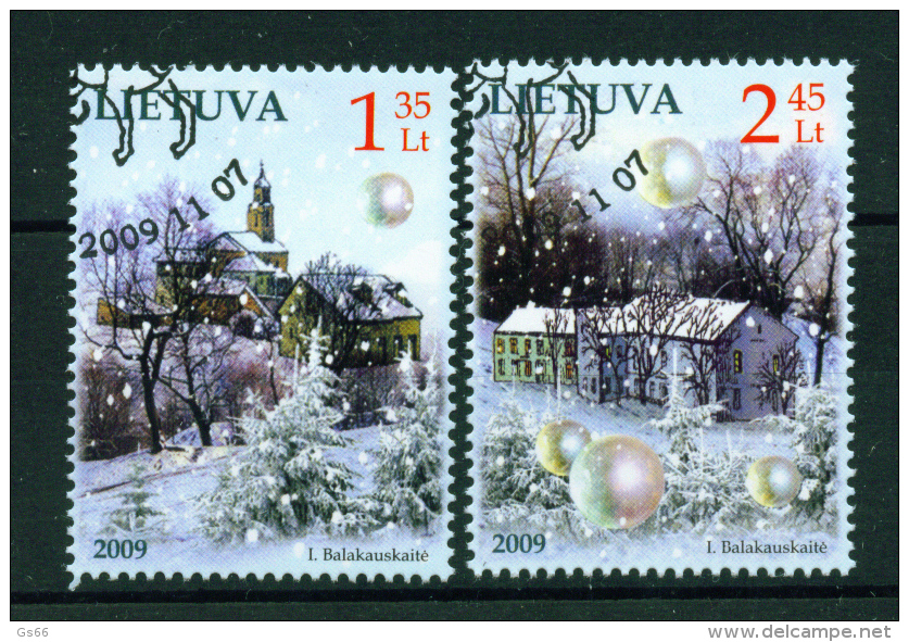 Litauen, 2009, 1025/26, Weihnachten. Used First Day, - Lithuania