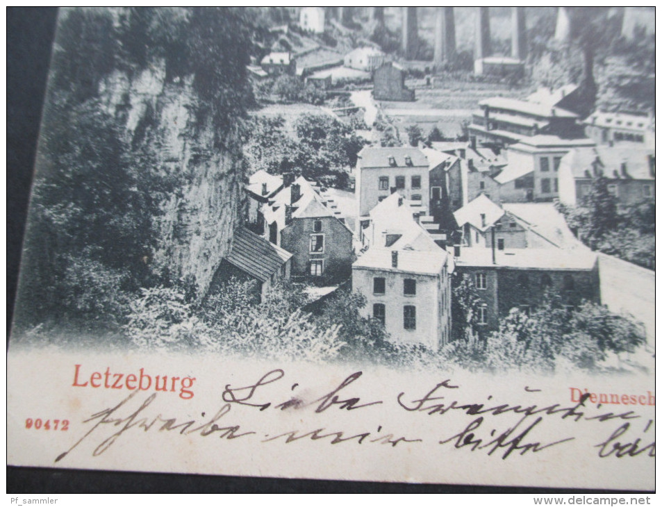 AK Luxemburg 1905 Letzeburg. D'ennesch Petress Mat Der Passerelle. Champagne E. Mercier & Cie. Epernay & Luxemburg - Luxembourg - Ville