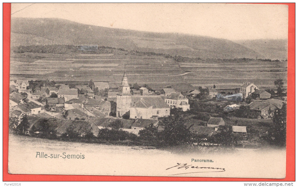 Carte Postale De BOUILLON  Panorama Alle / Semois - 1893-1907 Coat Of Arms