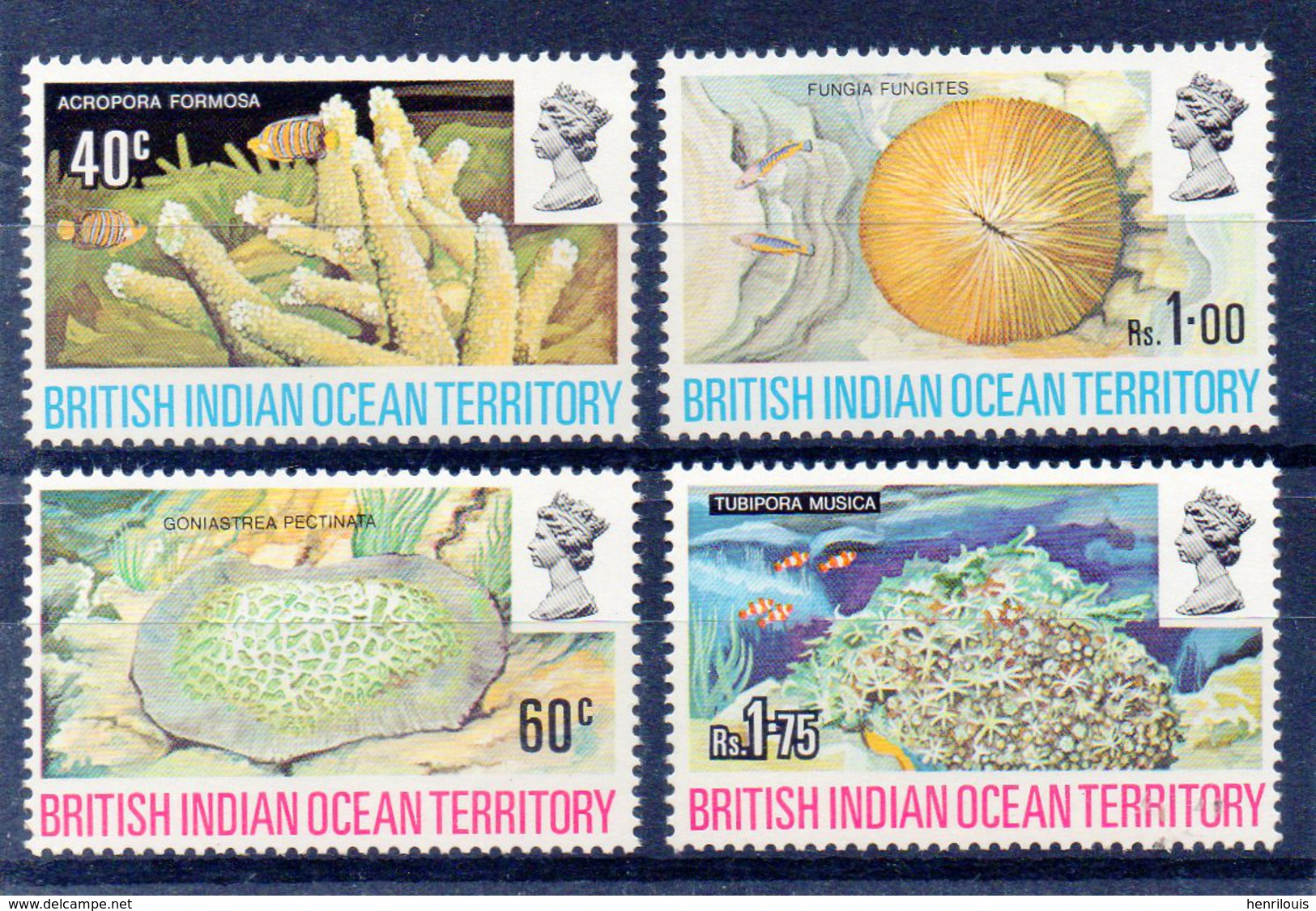 BIOT      Océan Indien Britannique Timbres Neufs ** De 1972  ( Ref 3403 ) Animal -corail - Britisches Territorium Im Indischen Ozean