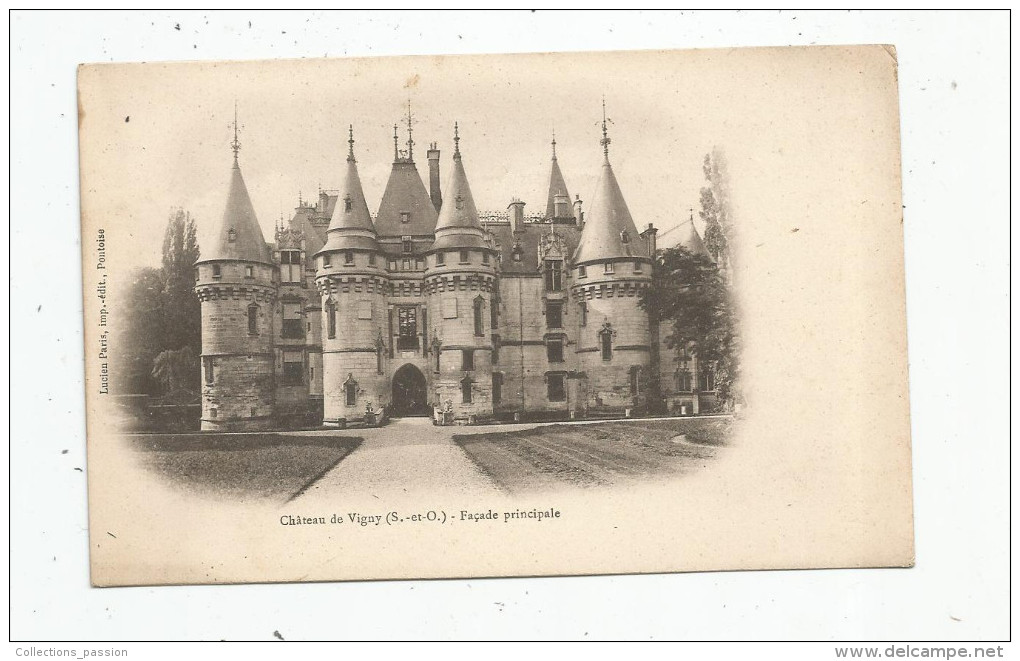 Cp , 95 , Château De VIGNY , Façade Principale , Vierge , Dos Simple - Vigny