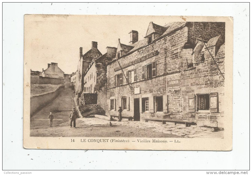 Cp , 29 , LE CONQUET , Vieilles Maisons , Voyagée 1934 - Le Conquet