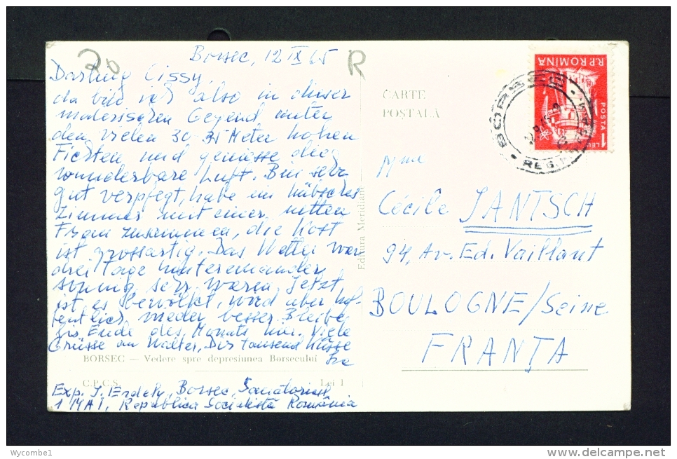 ROMANIA  -  Borsec  Used Postcard As Scans - Rumania