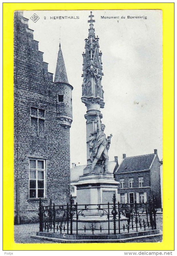 * Herentals - Hérenthals (Antwerpen - Anvers) * (SBP, Nr 2) Monument Du Boerenkrijg, Statue, Mémorial, Rare, Old - Herentals