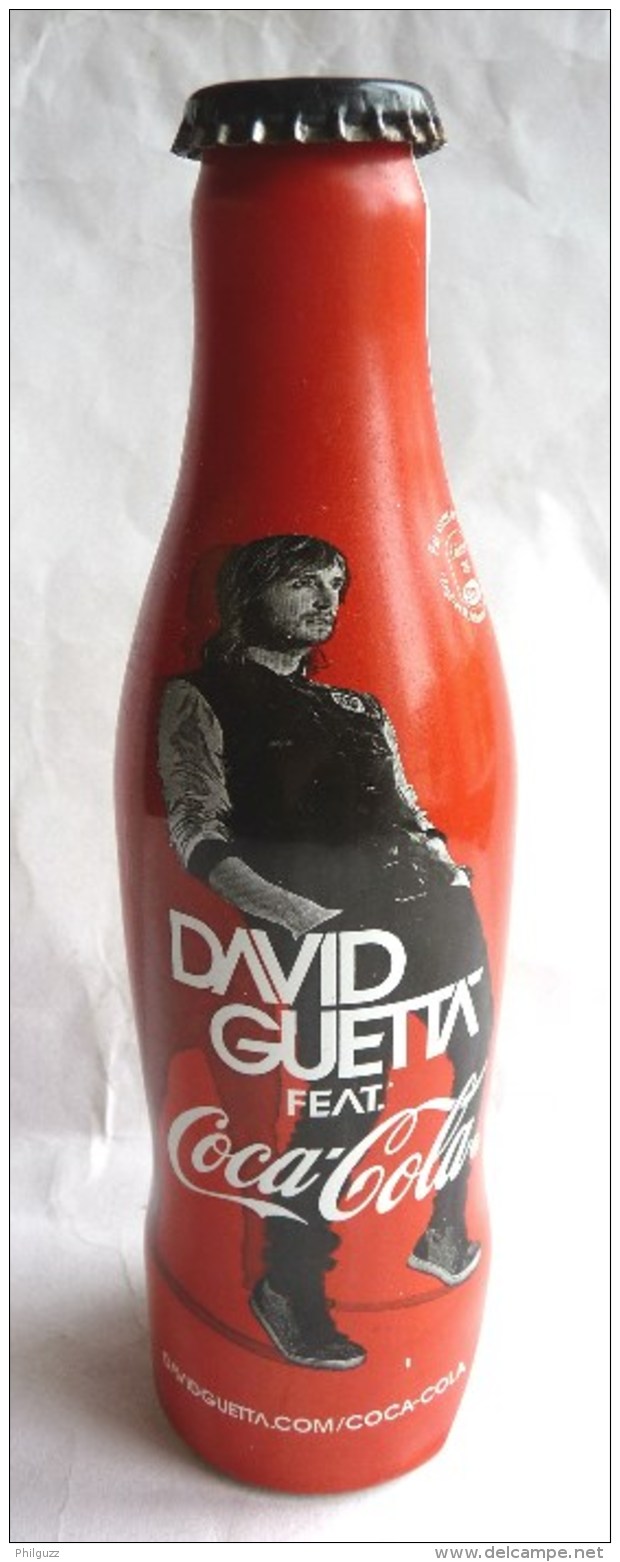 1 BOUTEILLE COLLECTOR DAVID GETTA Feat - COCA COLA Vide Avec Bouchon - Limonade