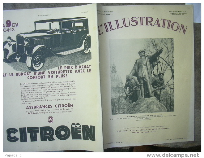 L’ILLUSTRATION 4647 CROISIERE JAUNE/ IVAR KREUGER/ ATHENES/ MONTPARNASSE 26 MARS 1932 COMPLET AVEC 30 PAGES DE PUBS : LU - L'Illustration