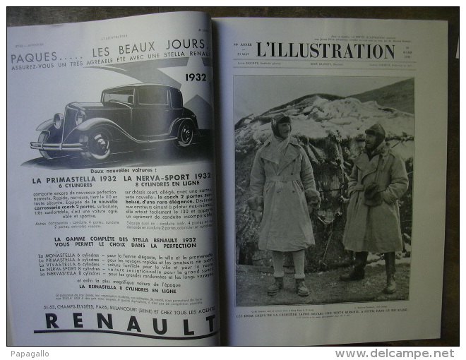 L’ILLUSTRATION 4647 CROISIERE JAUNE/ IVAR KREUGER/ ATHENES/ MONTPARNASSE 26 MARS 1932 COMPLET AVEC 30 PAGES DE PUBS : LU - L'Illustration