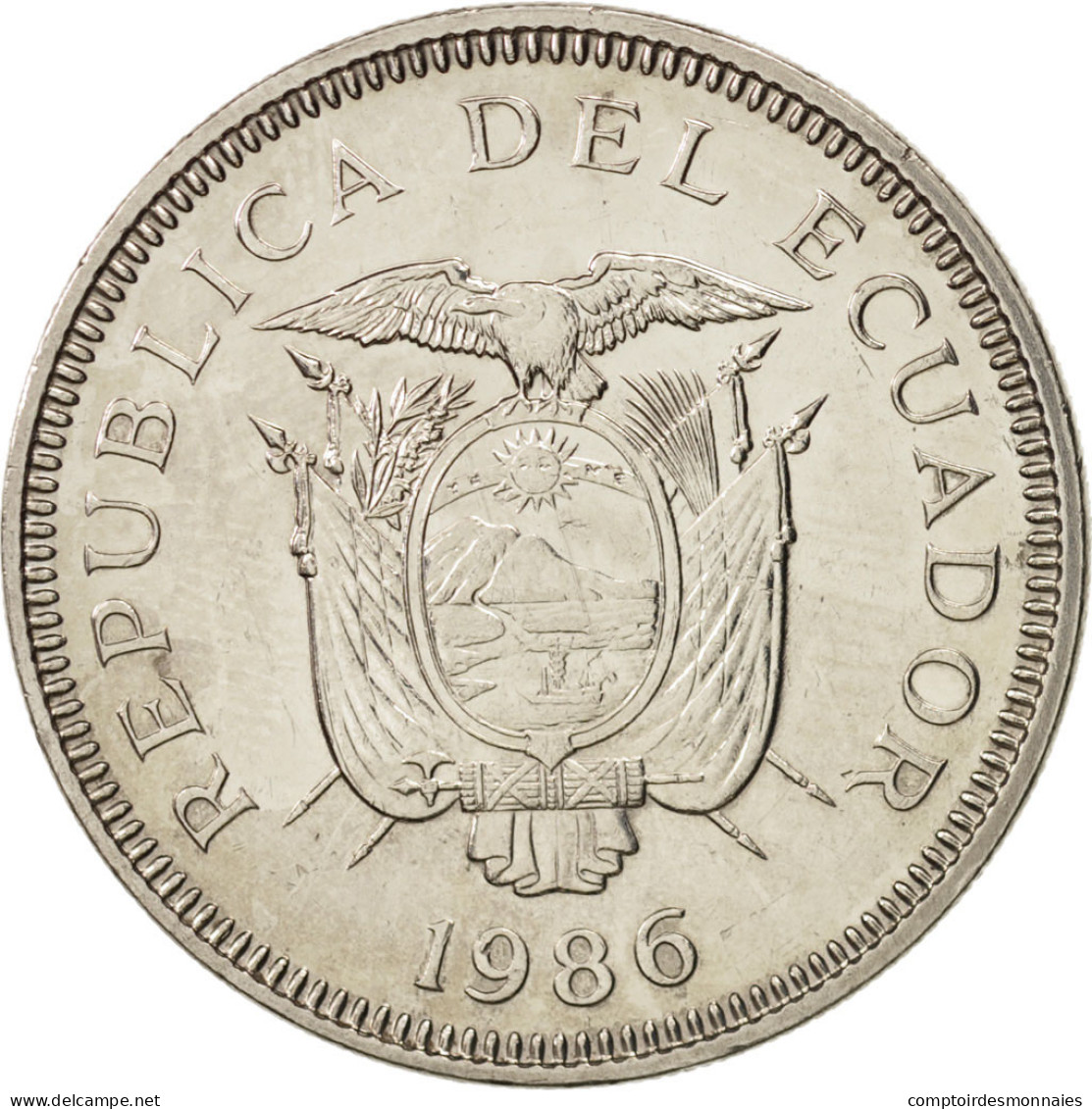 Monnaie, Équateur, Sucre, Un, 1986, SUP, Nickel Clad Steel, KM:85.2 - Ecuador