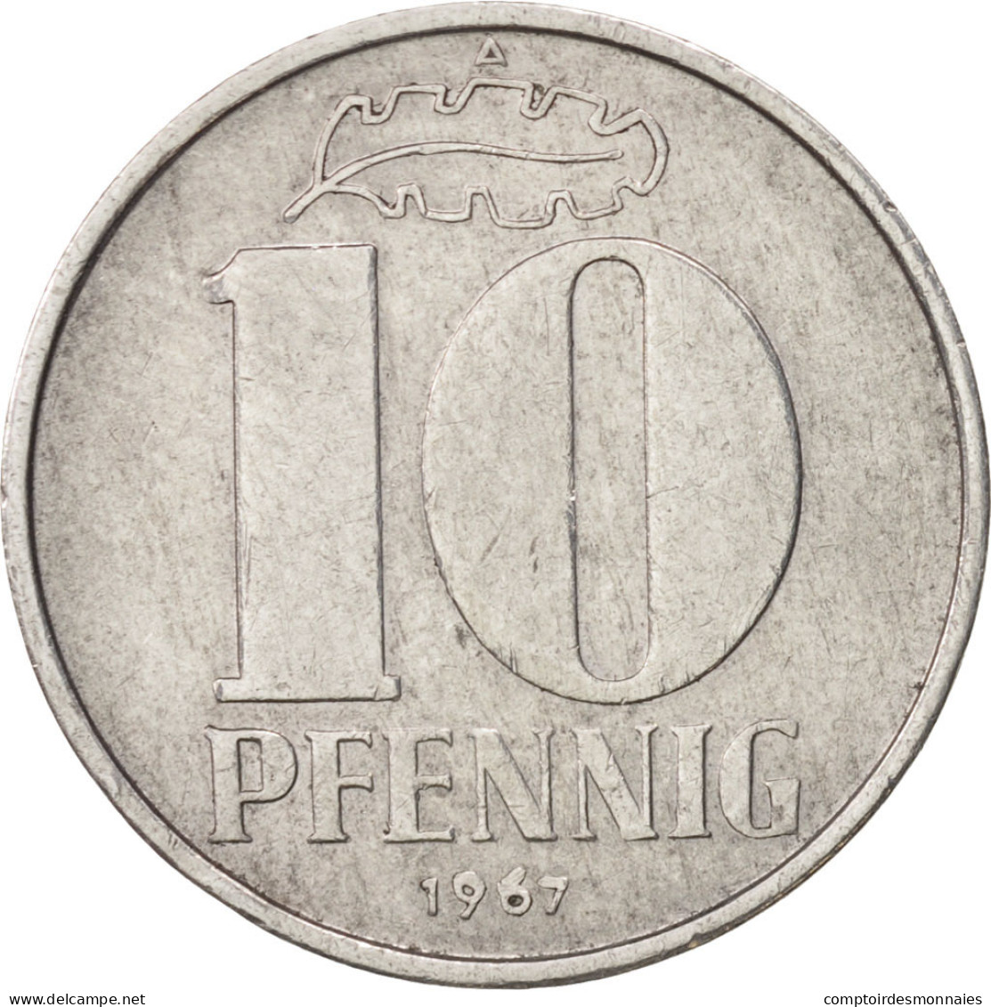 Monnaie, GERMAN-DEMOCRATIC REPUBLIC, 10 Pfennig, 1967, Berlin, TTB, Aluminium - 10 Pfennig