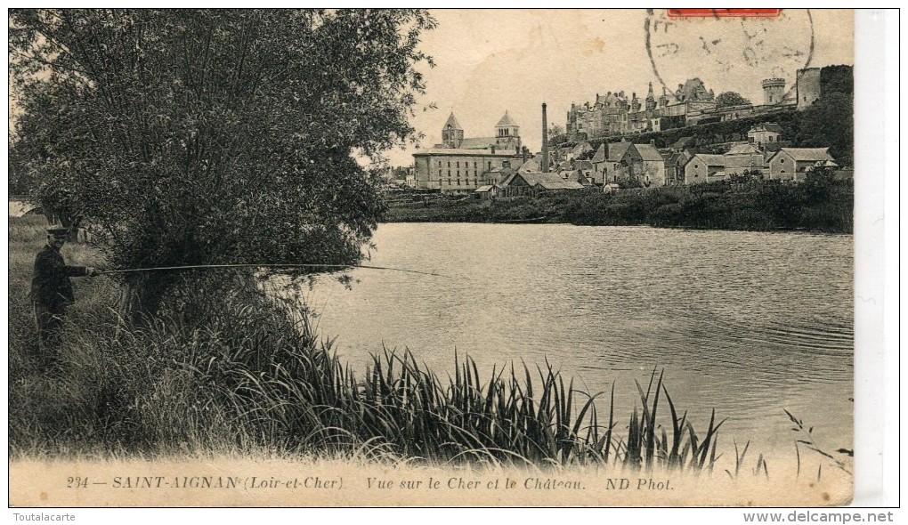 CPA 41  SAINT AIGNAN VUE SUR LE CHER ET LE CHATEAU 1911 - Saint Aignan